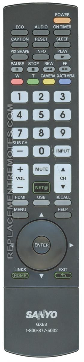SANYO GXEB TV Remote Control