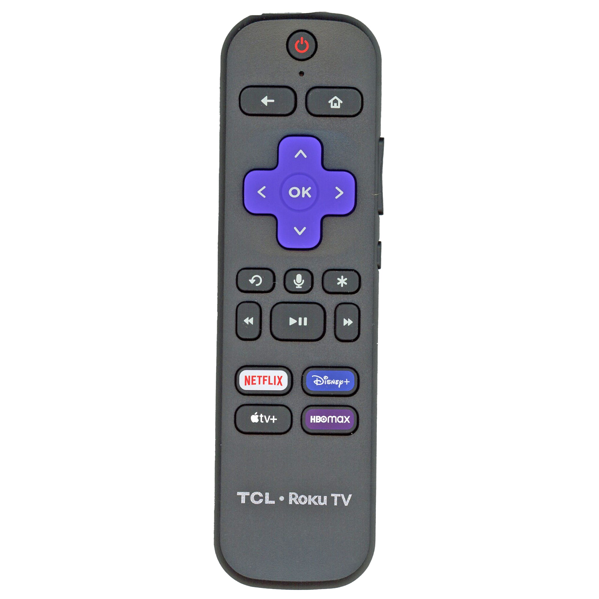 Télécommande vocale RF TCL RC580/RCFA5 pour téléviseur Roku - Netflix, Disney+, Apple TV, HBO Max - 21001-000086