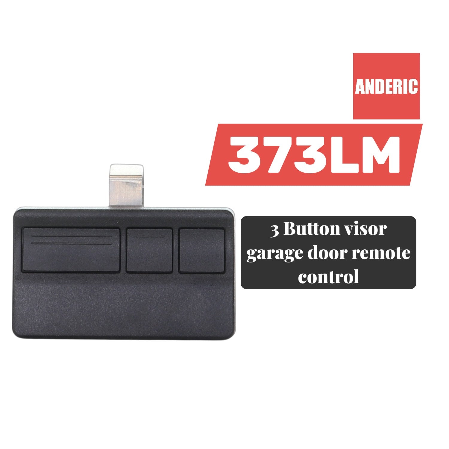 Anderic 373LM Replacement Garage Door Opener Remote Control for Liftmaster, Sears, and Chamberlain with Purple Learn Button