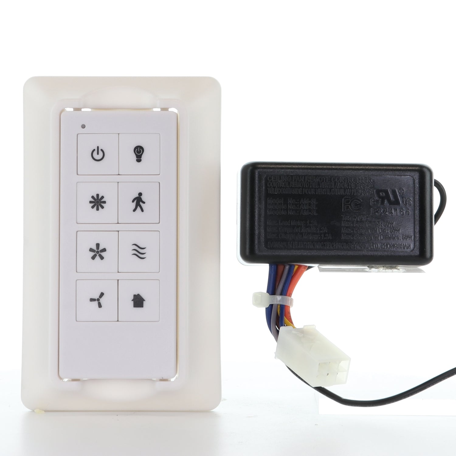 Harbor Breeze 4L000014680 Remote Control and Receiver Kit for Flanagan, Cumberland, Lindholm, and Marathon Ceiling Fans | A25-FA0158A | AM-3L - 4L000014680