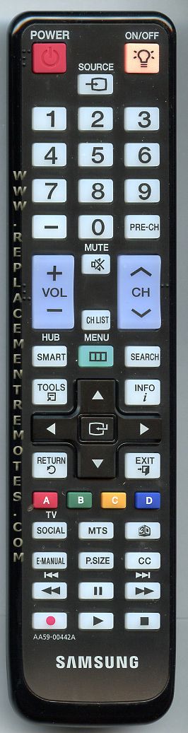 Samsung AA59-00442A TV Remote Control - AA5900442A