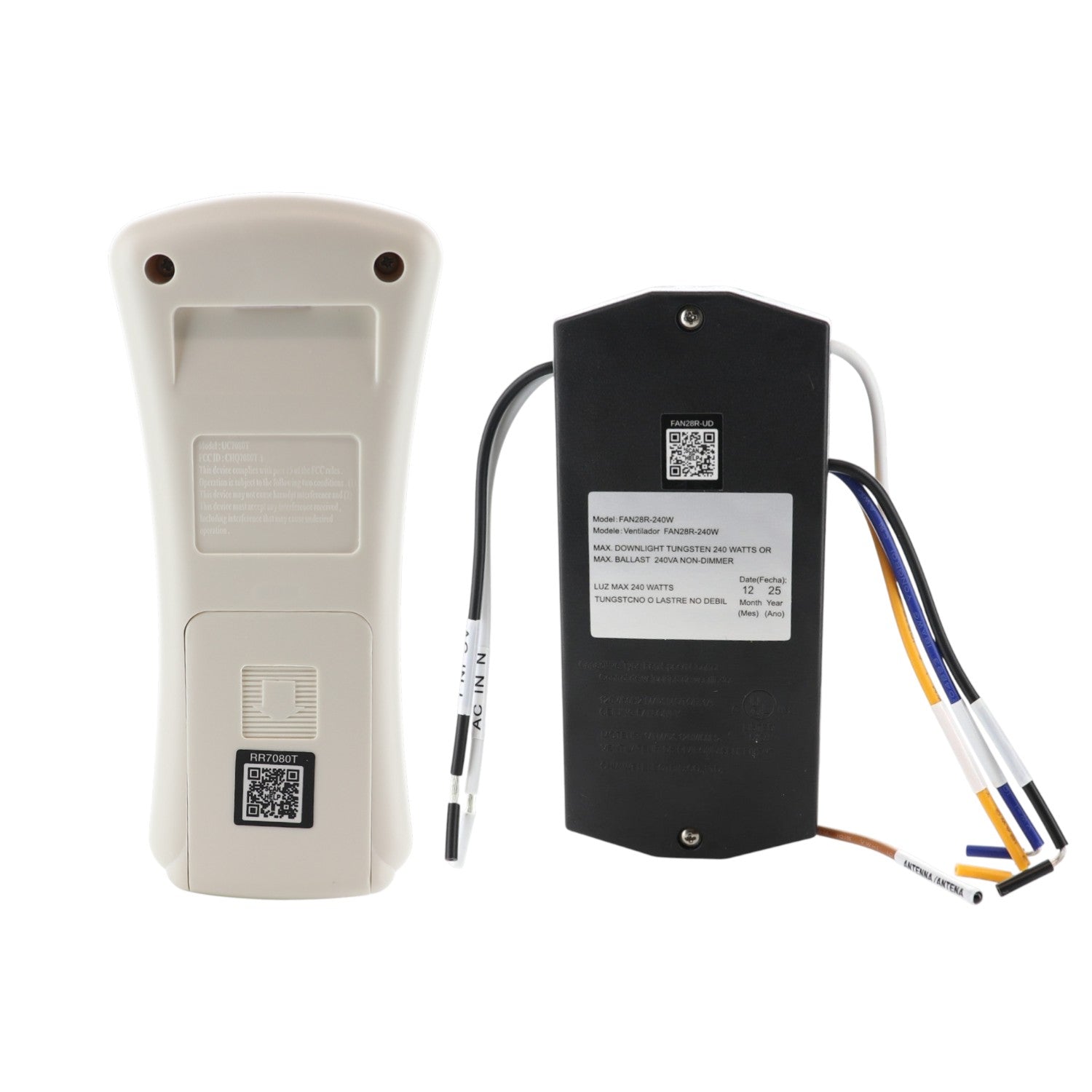 Anderic WindwardIIIKit Replacement Ceiling Fan Remote Control Kit for Hampton Bay Windward III | RR7080T-UC7067GMRX-KIT