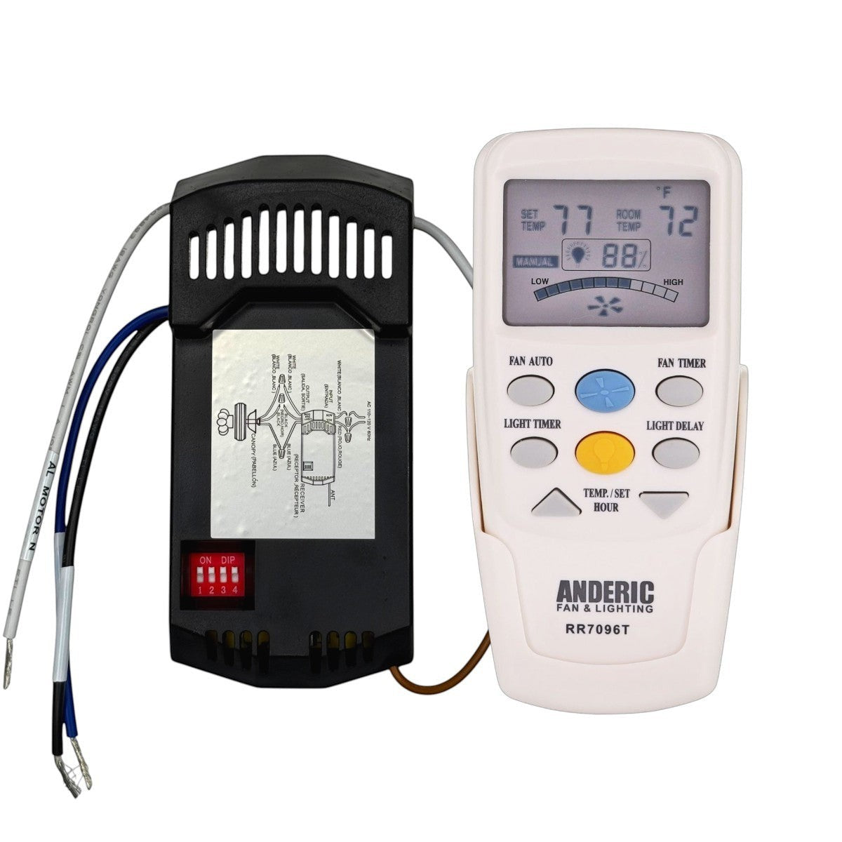 Hampton Bay KUJCE10305 Mando a Distancia Termostático para Ventilador de Techo | 303.875 MHz - TR201A