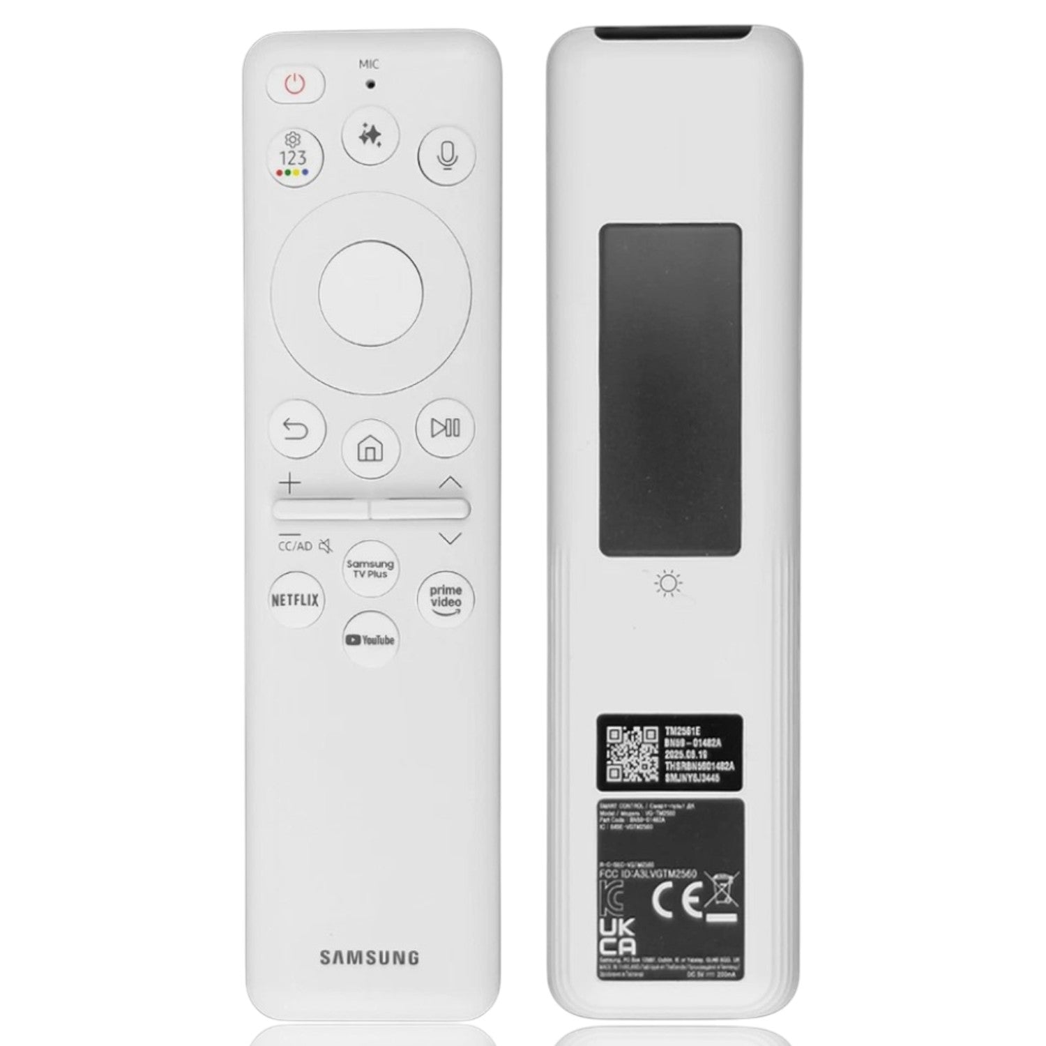 Samsung BN59-01482A Smart Monitor and The Frame TV Remote Control | White | SolarCell | Voice | Ai | USB - BN5901482A