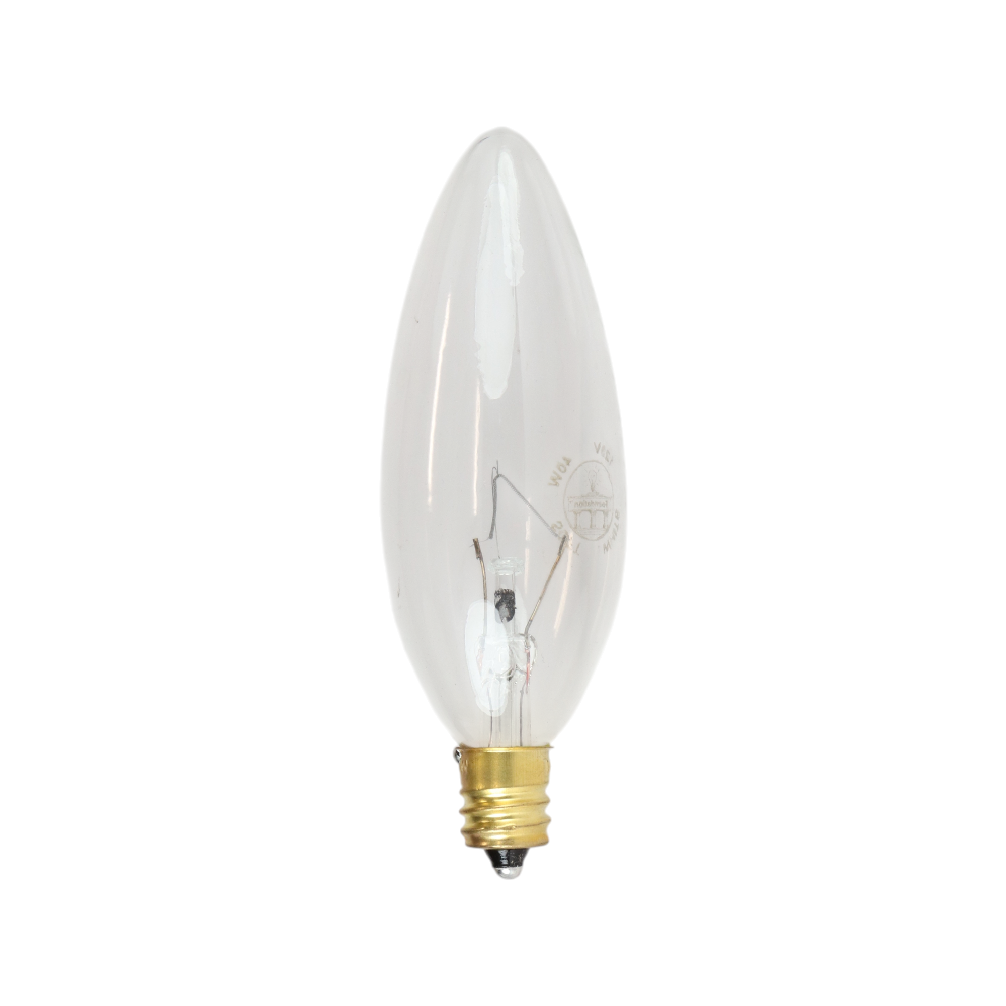 Foundation™ 40-Watt Incandescent Dimmable Light Bulb - 2700K Soft White, E12 Candelabra Base, Torpedo - 6-Pack
