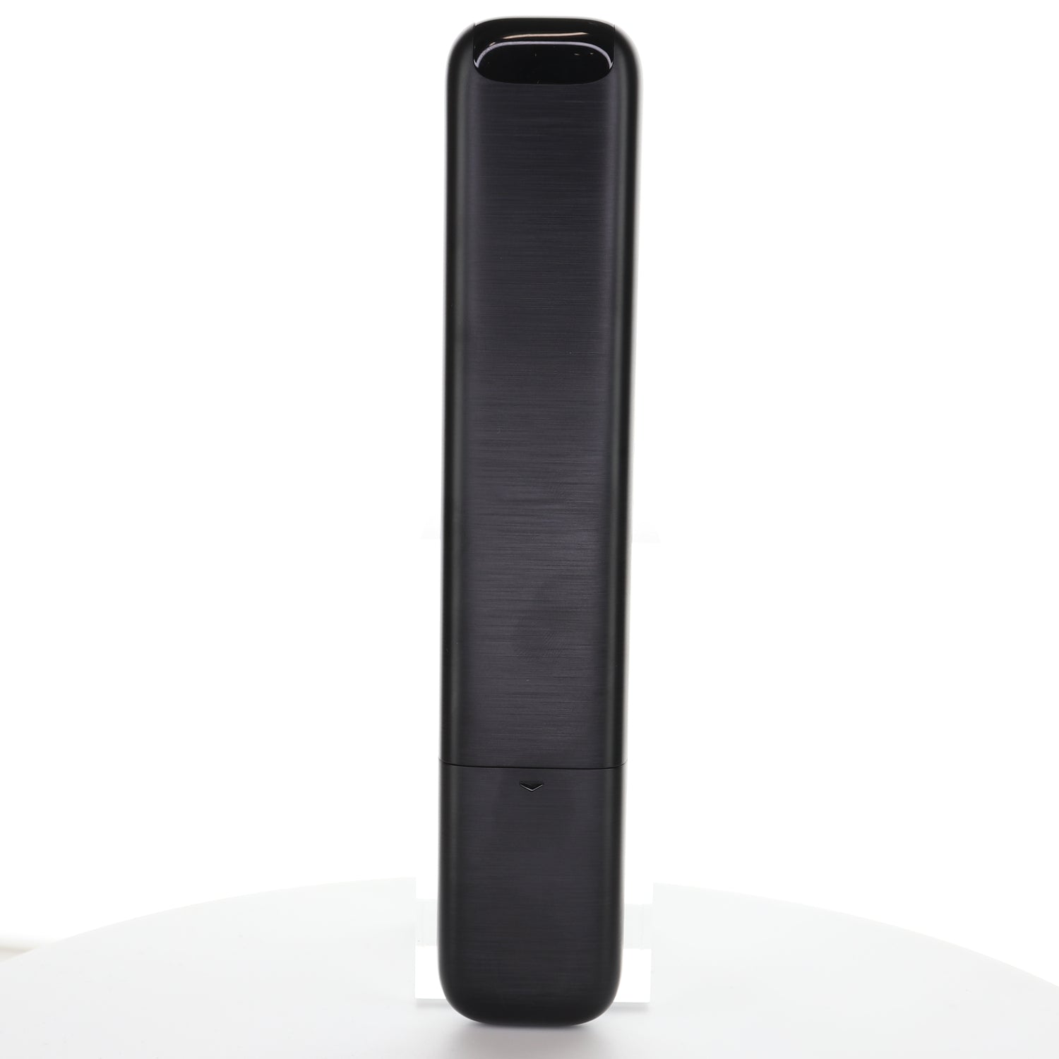 A black TCL RC813 CMB1 Amazon Alexa Fire TV Remote Control (Q550F), with dedicated buttons for Netflix, Prime Video, TCLtv+, Disney+, and Amazon Music, stands upright on a white surface against a white background.