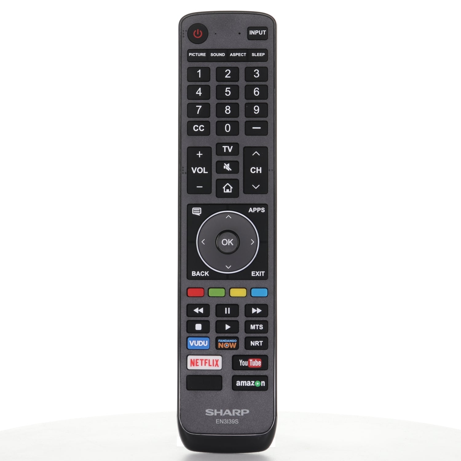 Sharp EN3I39S 2018 Smart TV Remote Control for Sharp Smart TVs | Vudu | Fandango | Netflix | YouTube | Amazon - EN3I39S