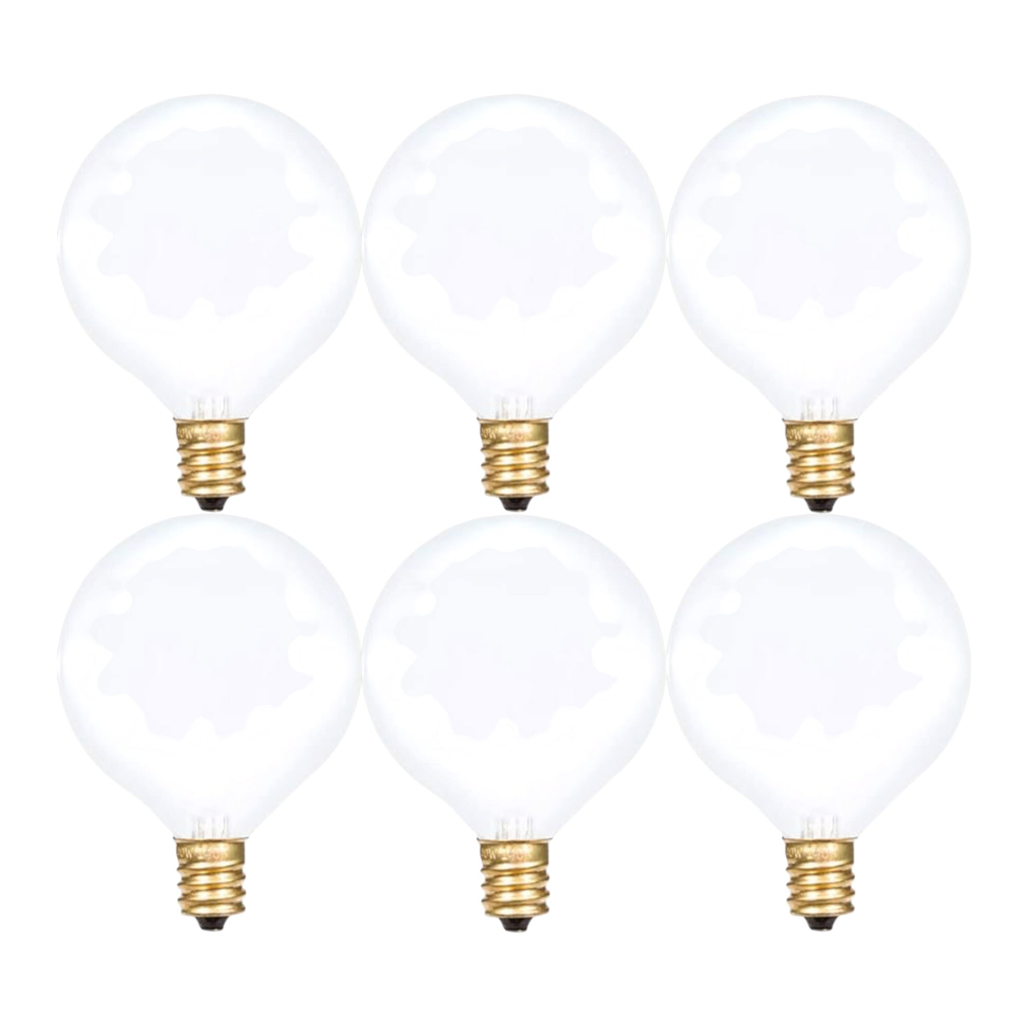 Foundation™ 40-Watt Incandescent Dimmable Light Bulb - 3000K Soft White, E12 Candelabra Base, Globe - 6-Pack