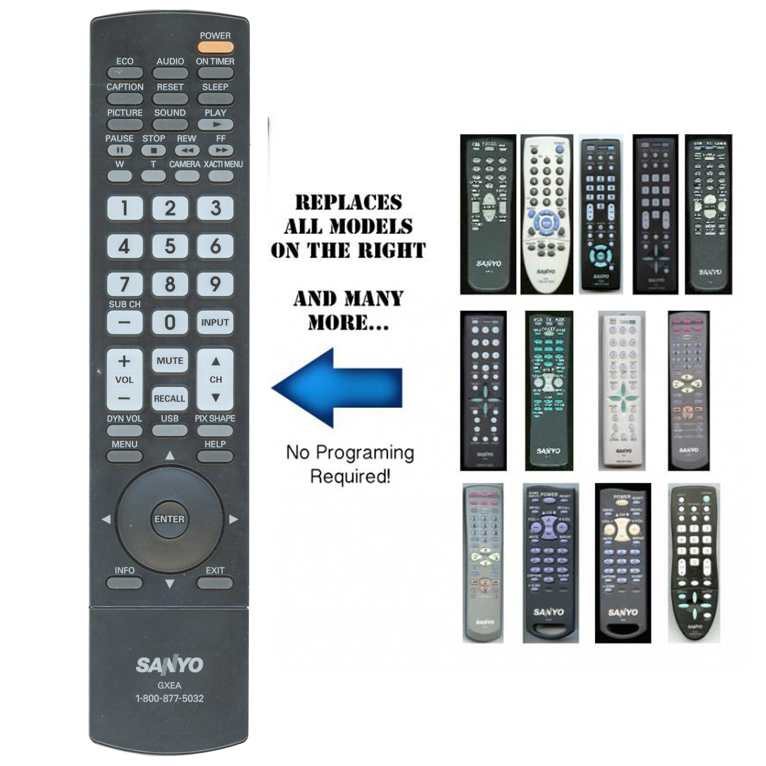 Télécommande TV OEM Sanyo GXEA - GXEA