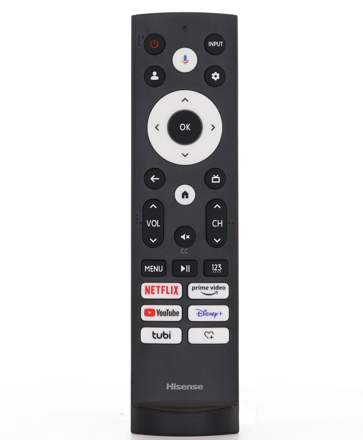 Hisense ERF3AG90H TV Remote Control with Voice | Netflix, Prime Video, Youtube, Disney +, tubi, Heart+ -
