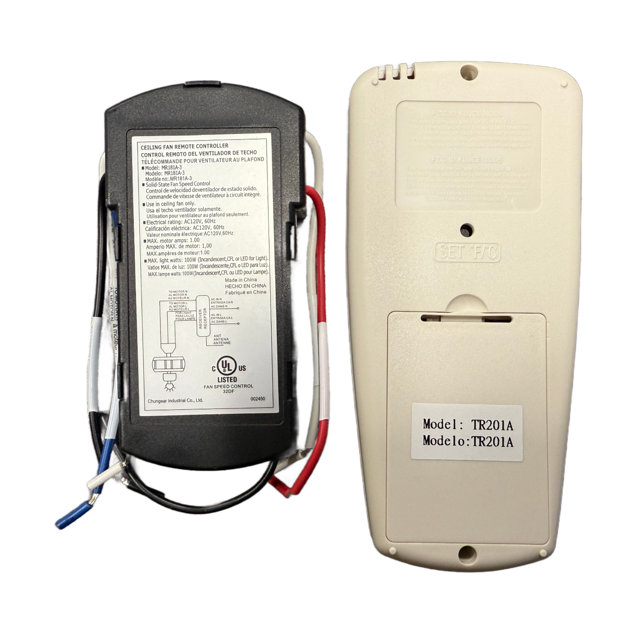 Hampton Bay 3-Speed Universal Ceiling Fan Thermostatic Remote Control Kit with LCD Display