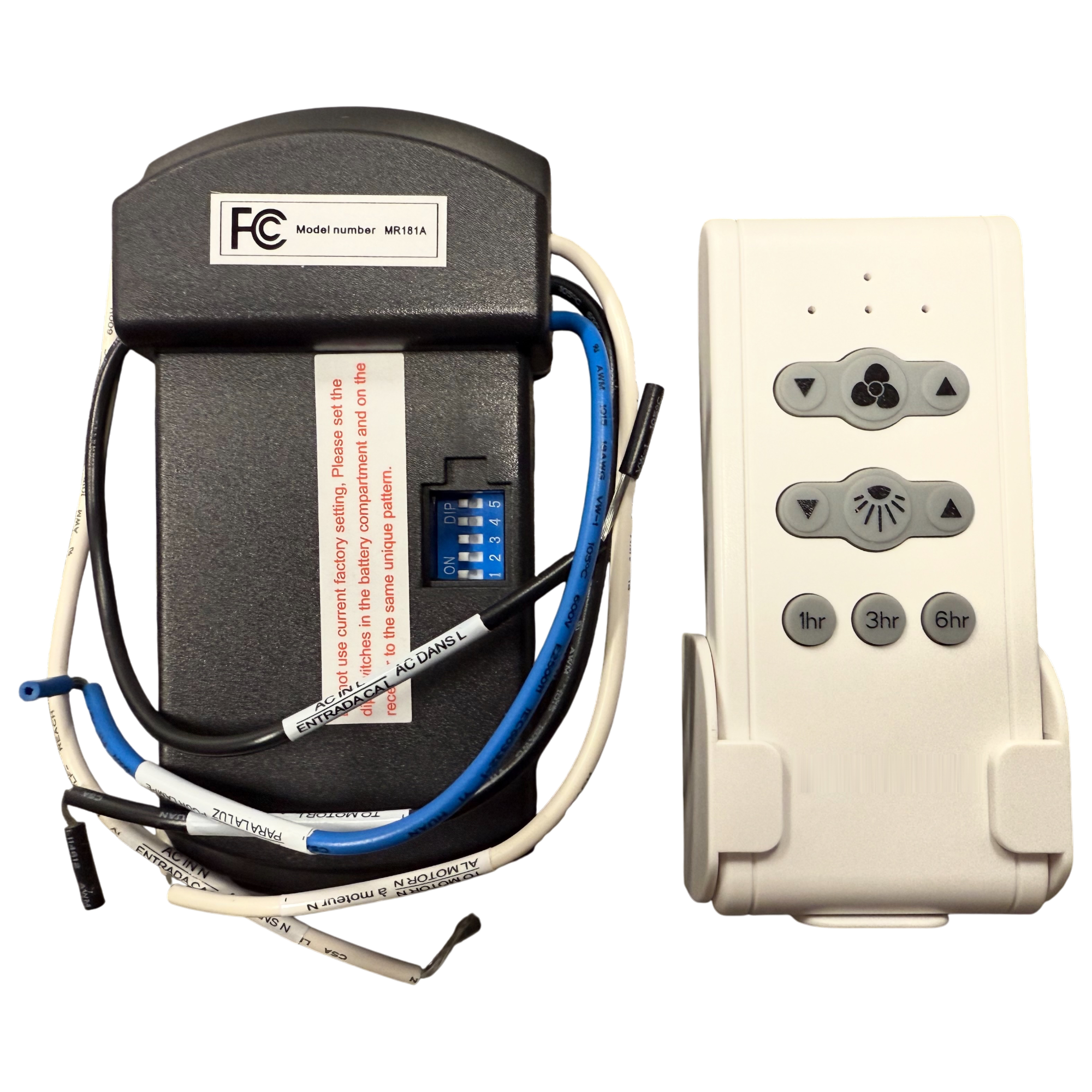 Fanimation 3-Speed Remote Control with Receiver Non-Reversing Kit - KUJCE10611 - CR500