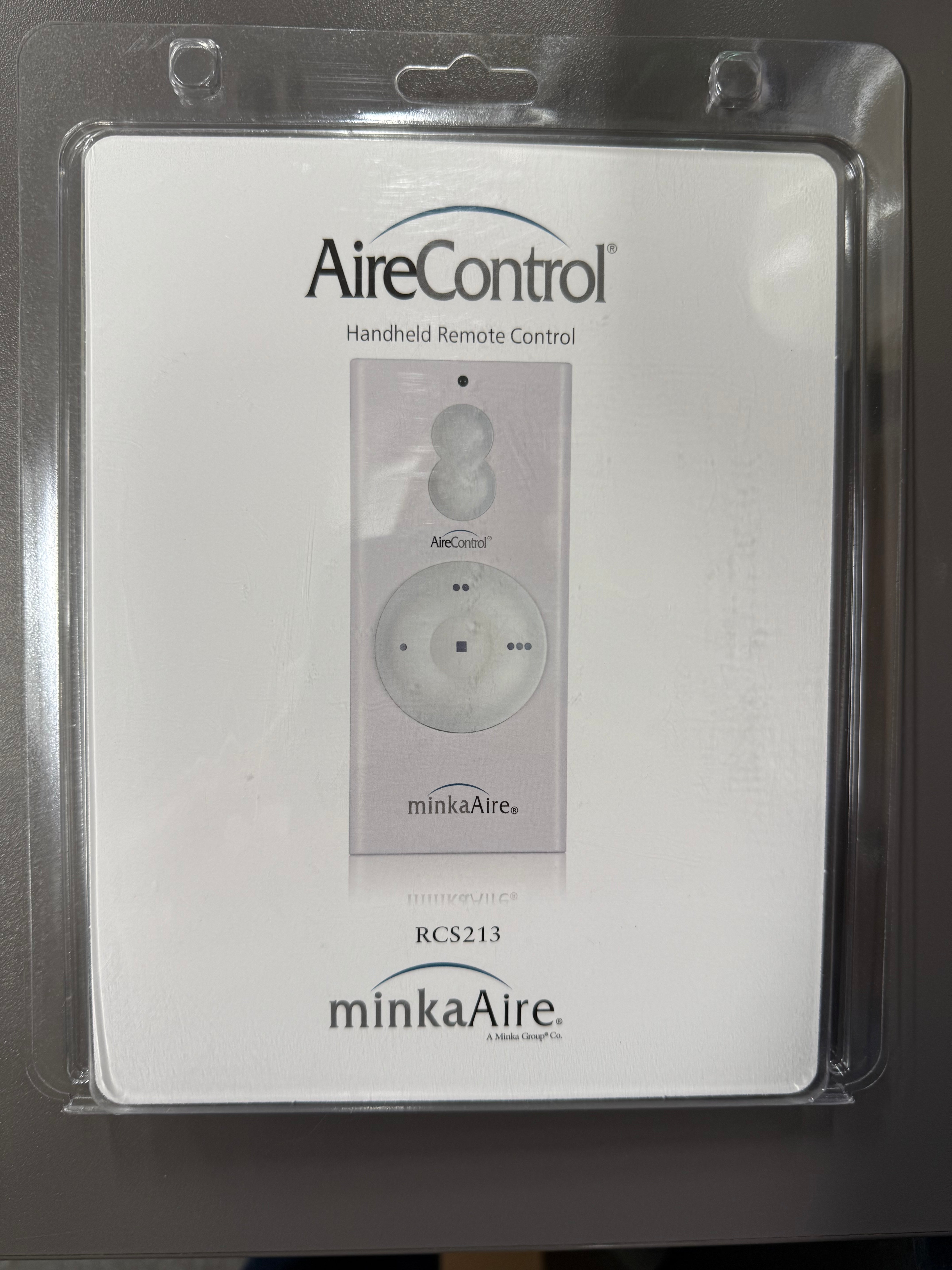 Minka-Aire 3-Speed 256 Bit Handheld Ceiling Fan Remote Control - White - RCS213, TR110A, KUJCE10007