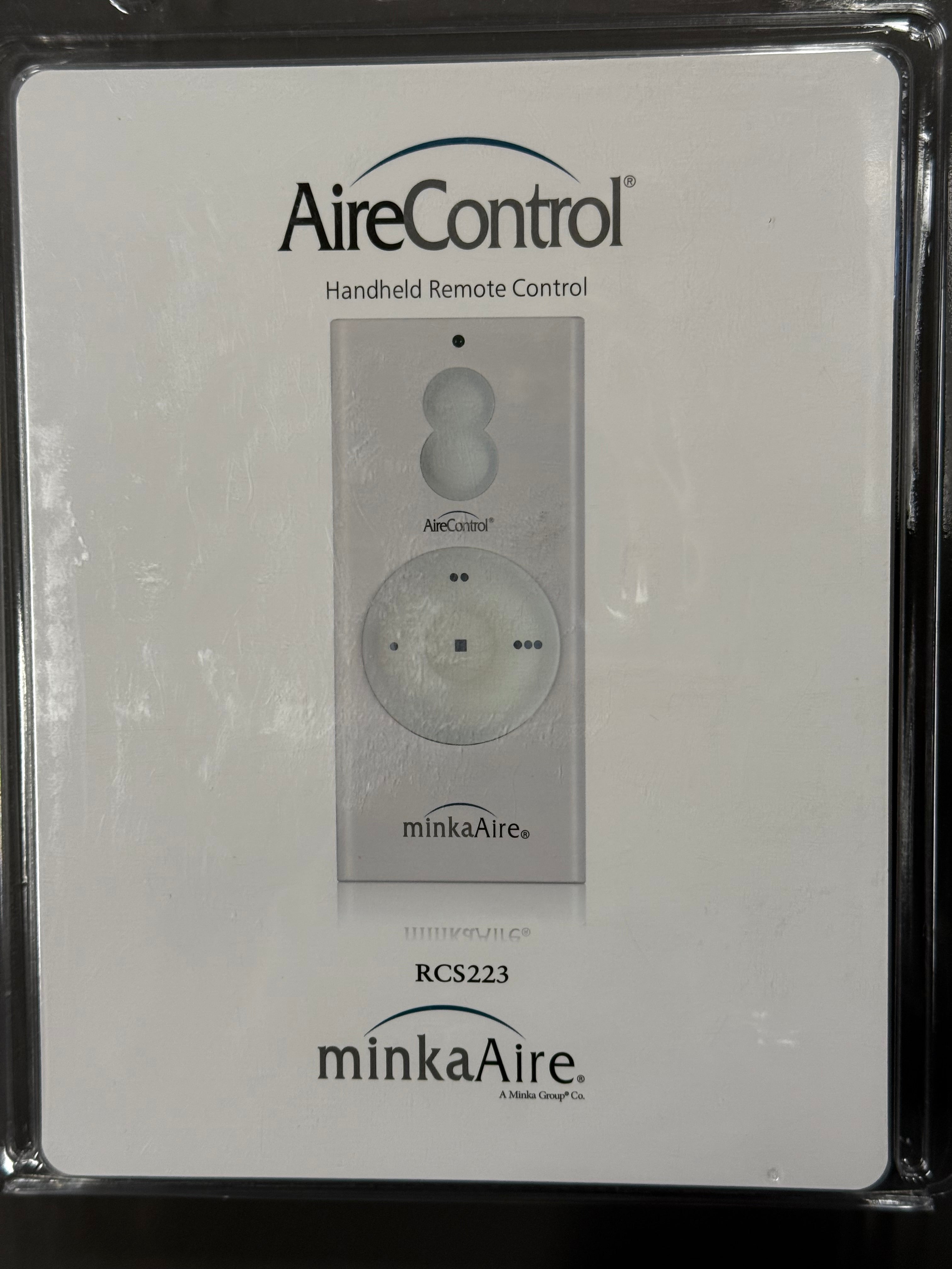 Minka-Aire AireControl 3 Speed Universal 256 Bit Handheld Ceiling Fan Remote Control for LED with Receiver Kit - White - RCS223