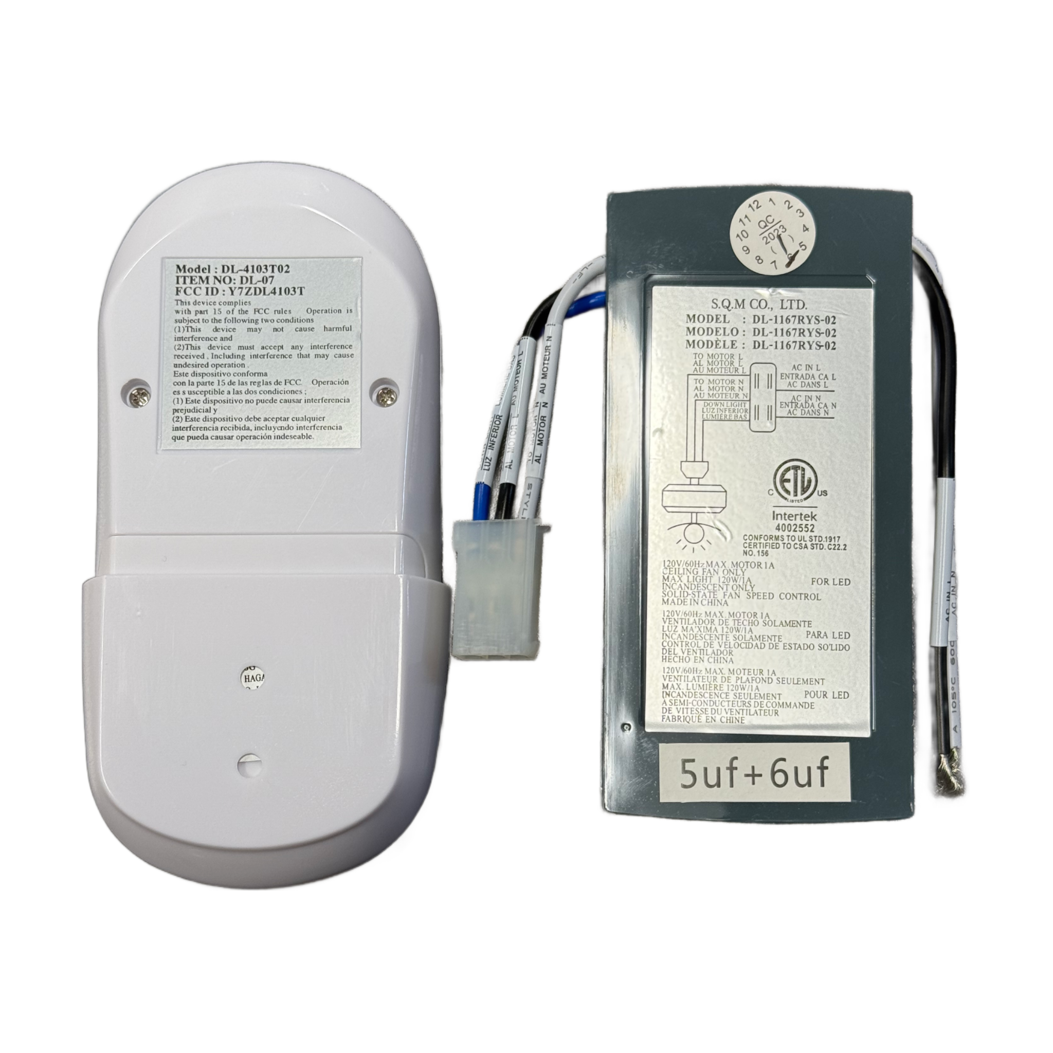 Hampton Bay Caprice 52 in. Matte White Ceiling fan 3-Speed Remote Control and Receiver Kit - 13431105100900