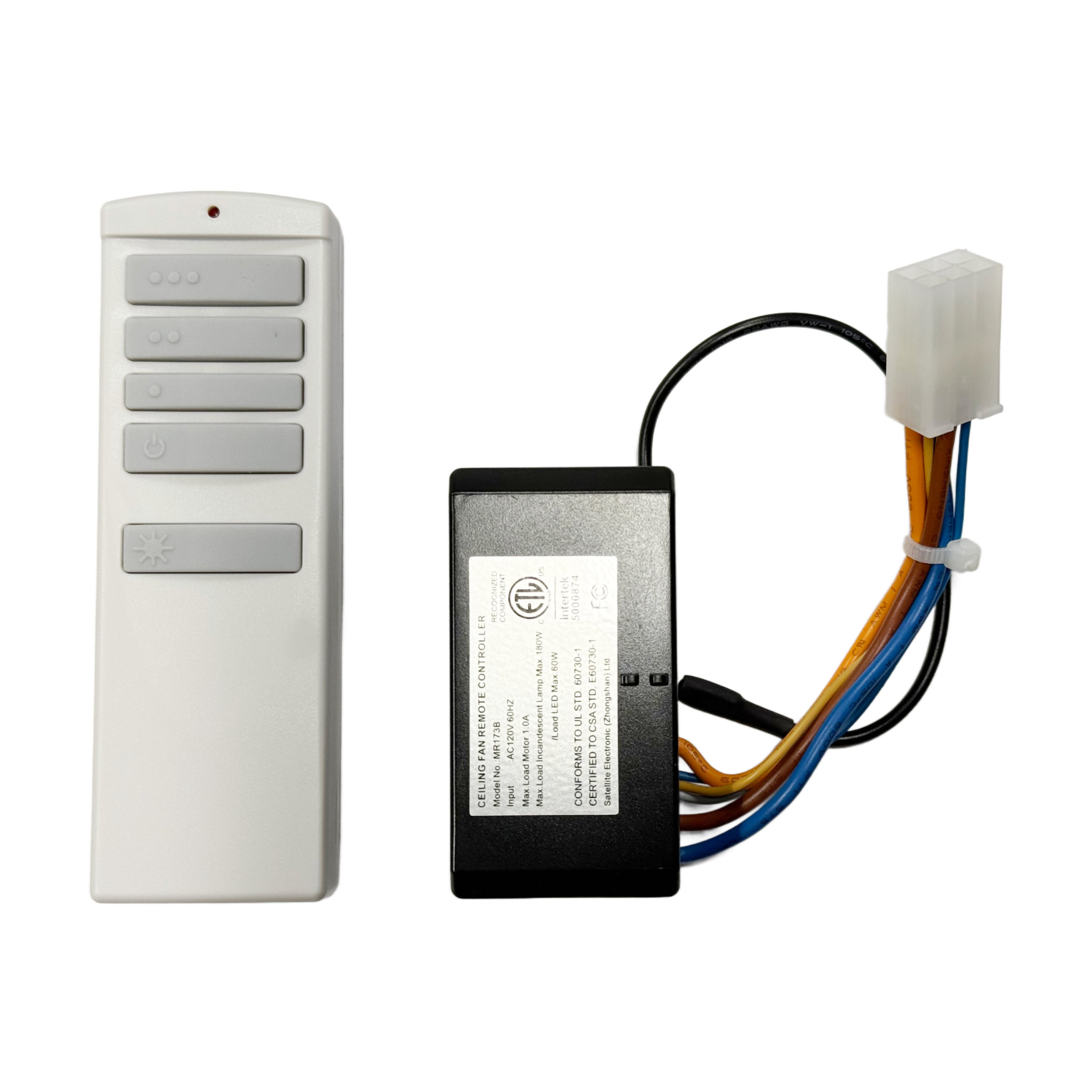 Harbor Breeze Remote Control and Receiver Kit for Boltz 52 Inch and Boltz II Ceiling Fans | 4L000014440, KUCJE10716, MR173B