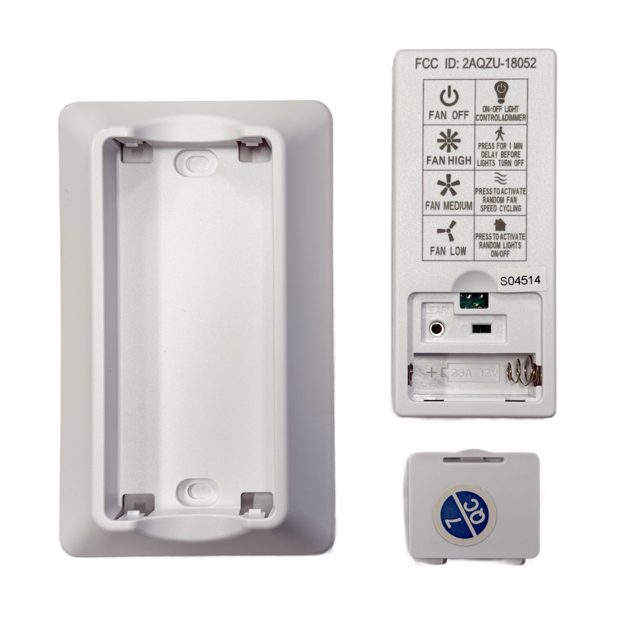 Harbor Breeze TRA049G1M Ceiling Fan Remote Control | 304 Mhz |- 2AQZU-18052