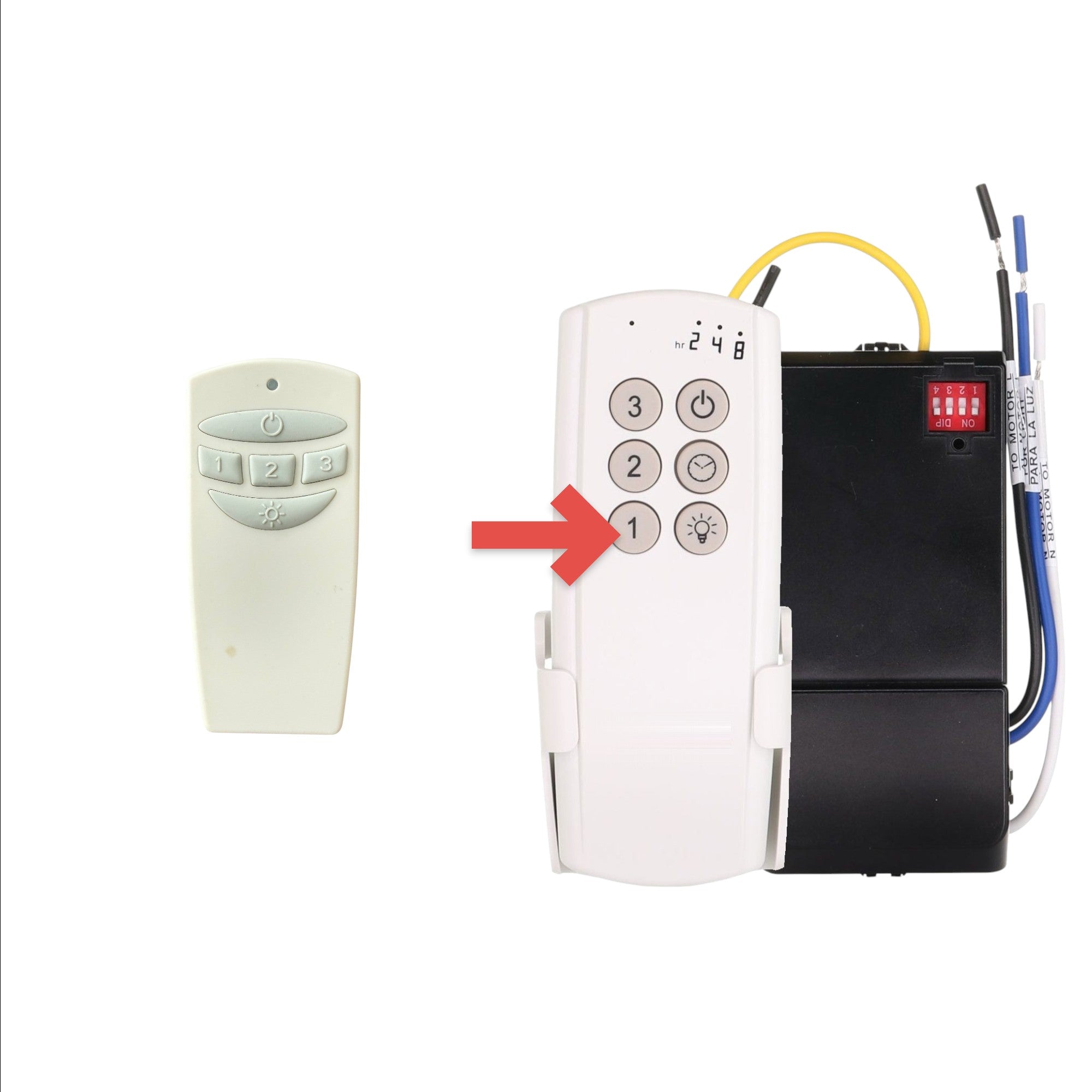 Kit de control remoto para ventilador de techo universal Hunter 99110 de 3 velocidades IN2TX36