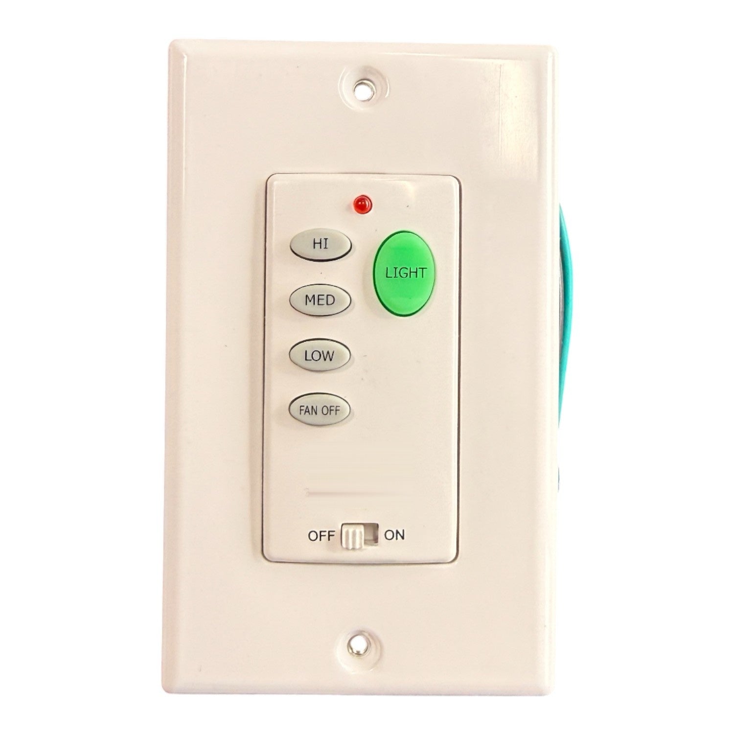 Hampton Bay UC9050H Wired Ceiling Fan Wall Plate Remote Control | 3-Speed | Up/Down light | Dimming| CHQ9050H | Wired | 4-dip - UC9050H