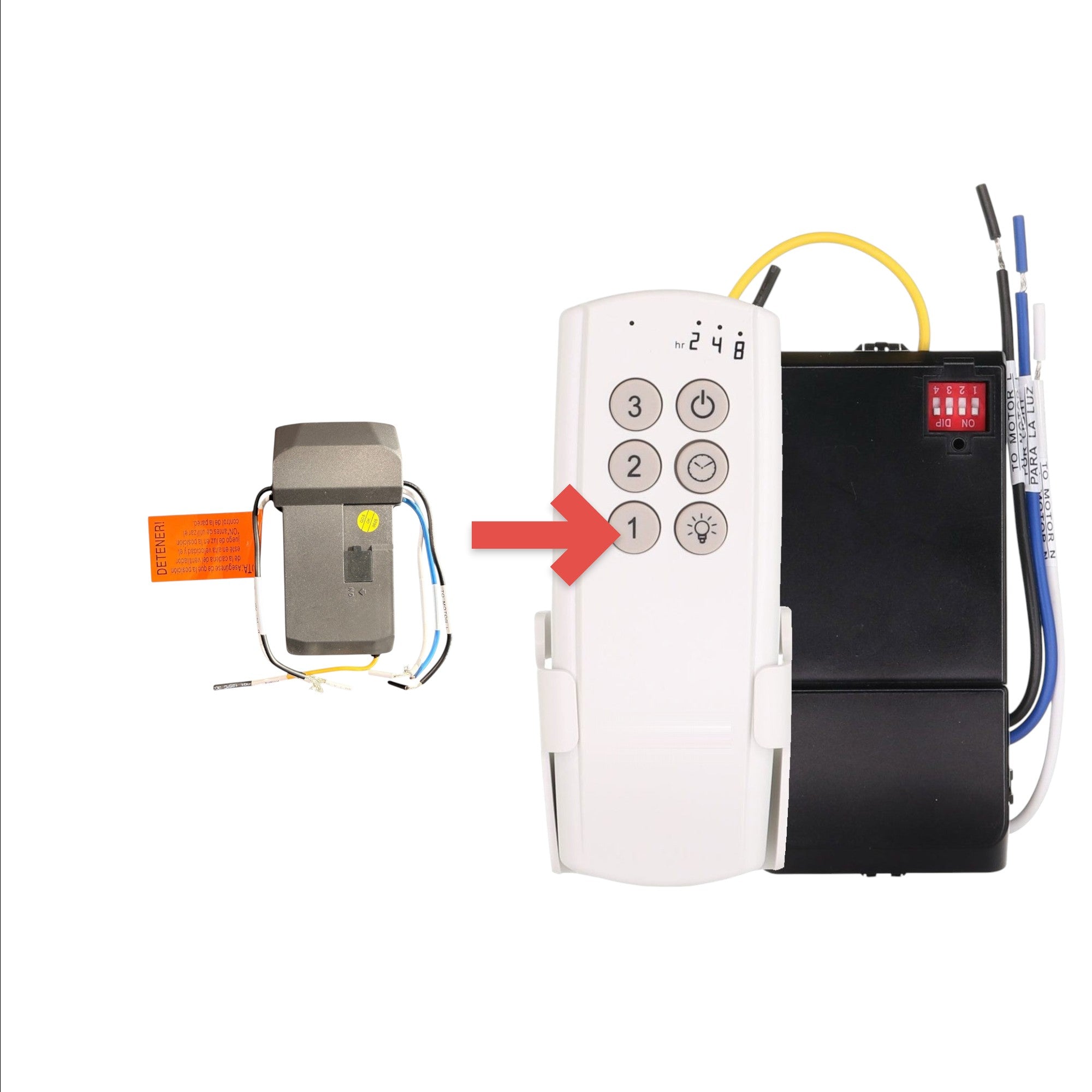 Récepteur de ventilateur de plafond Hampton Bay UC7067RYAI / 1000408143 | 3 vitesses | Lumière | Intensité variable - UC7067RYAI