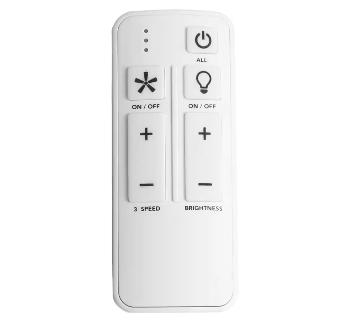 Ventilador de techo universal Hampton Bay blanco de 3 velocidades con clasificación de humedad y control remoto con regulador de intensidad