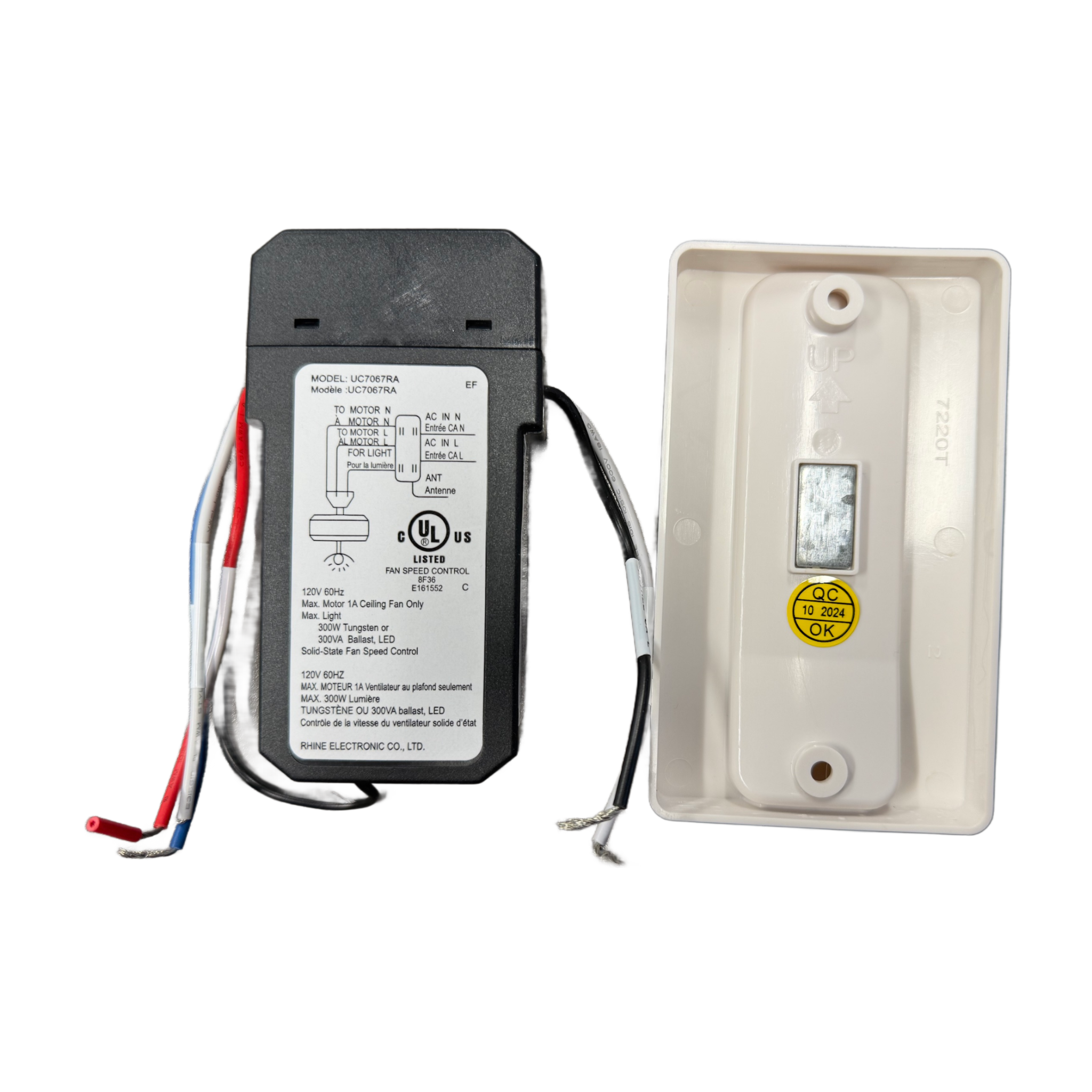 Generation Lighting / Monte Carlo NEO Indoor White Hand-Held Transmitter/Receiver Remote Control - MCRC1