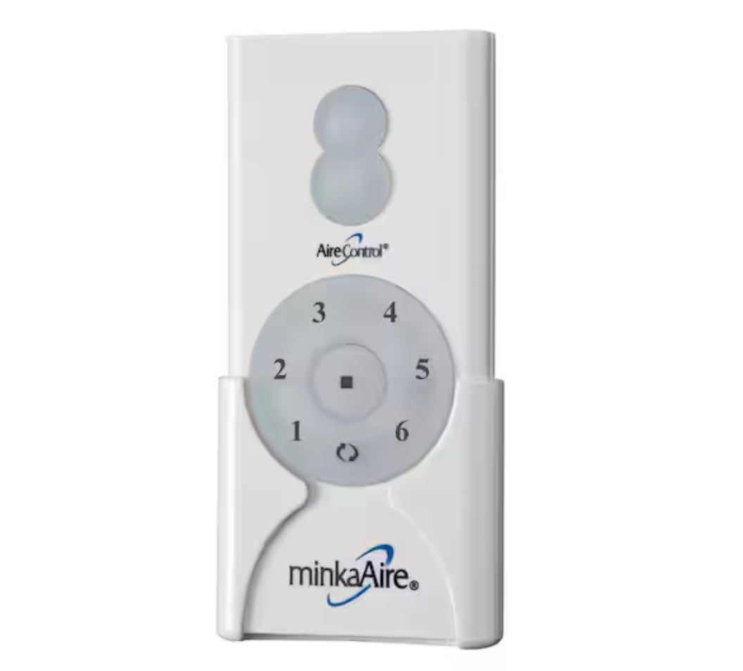 Minka-Aire AireControl 6-Speed Handheld Ceiling Fan Remote Control - White - RC1000, DL-8101T, Y7ZDL8101T
