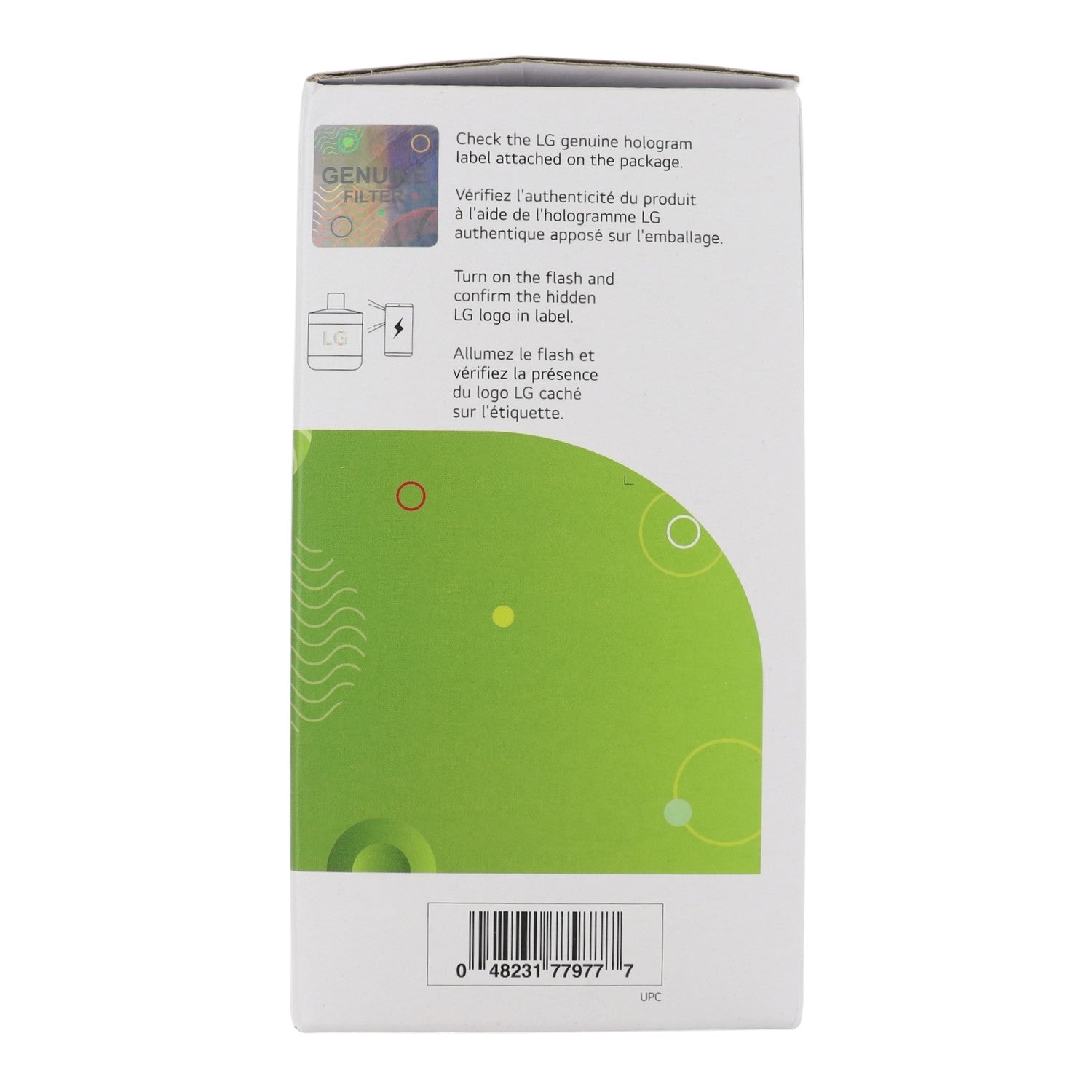 Filtro de agua para refrigerador LG ADQ72910911