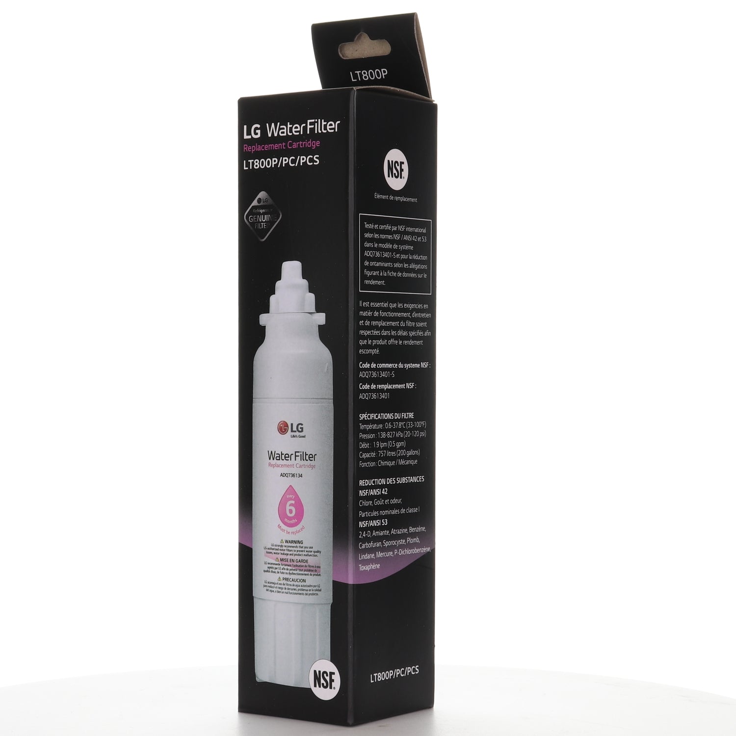 Filtro de agua original para refrigerador LG LT800P - ADQ73613408