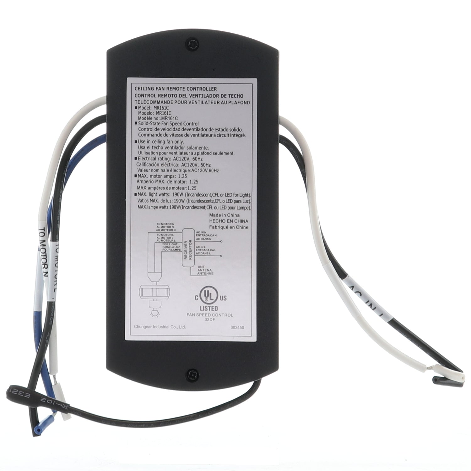 Harbor Breeze MR161C Ceiling Fan Receiver, image size:1500x1500