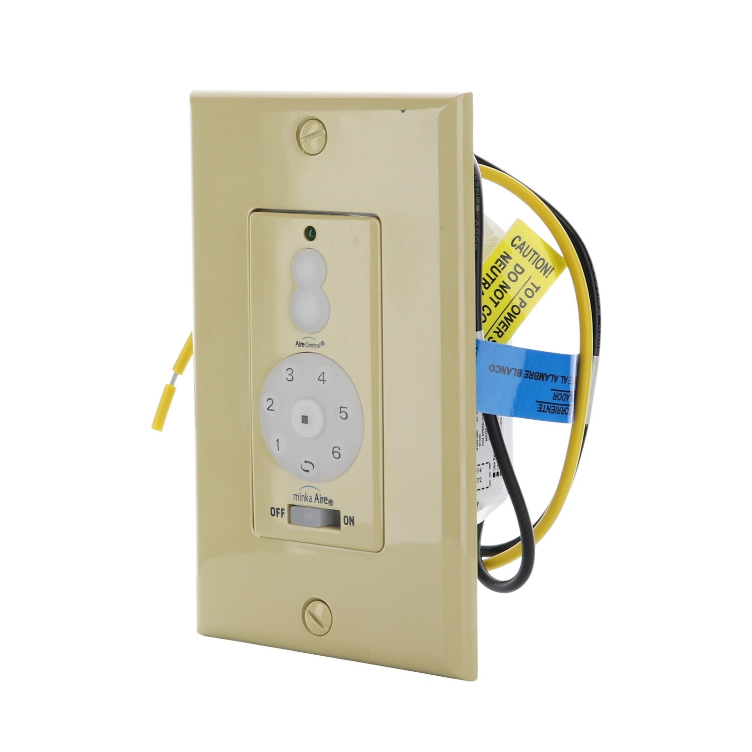 Minka-Aire WC1000 AireControl 6-Speed Wall Mount Ceiling Fan Remote Control | Up/Down Light | Dimming | For/Rev - WC1000