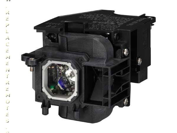 The Generic NP23LP for NEC Projector Lamp Assembly features a black plastic housing with visible internal components and an Ushio bulb for optimal performance and reliability.