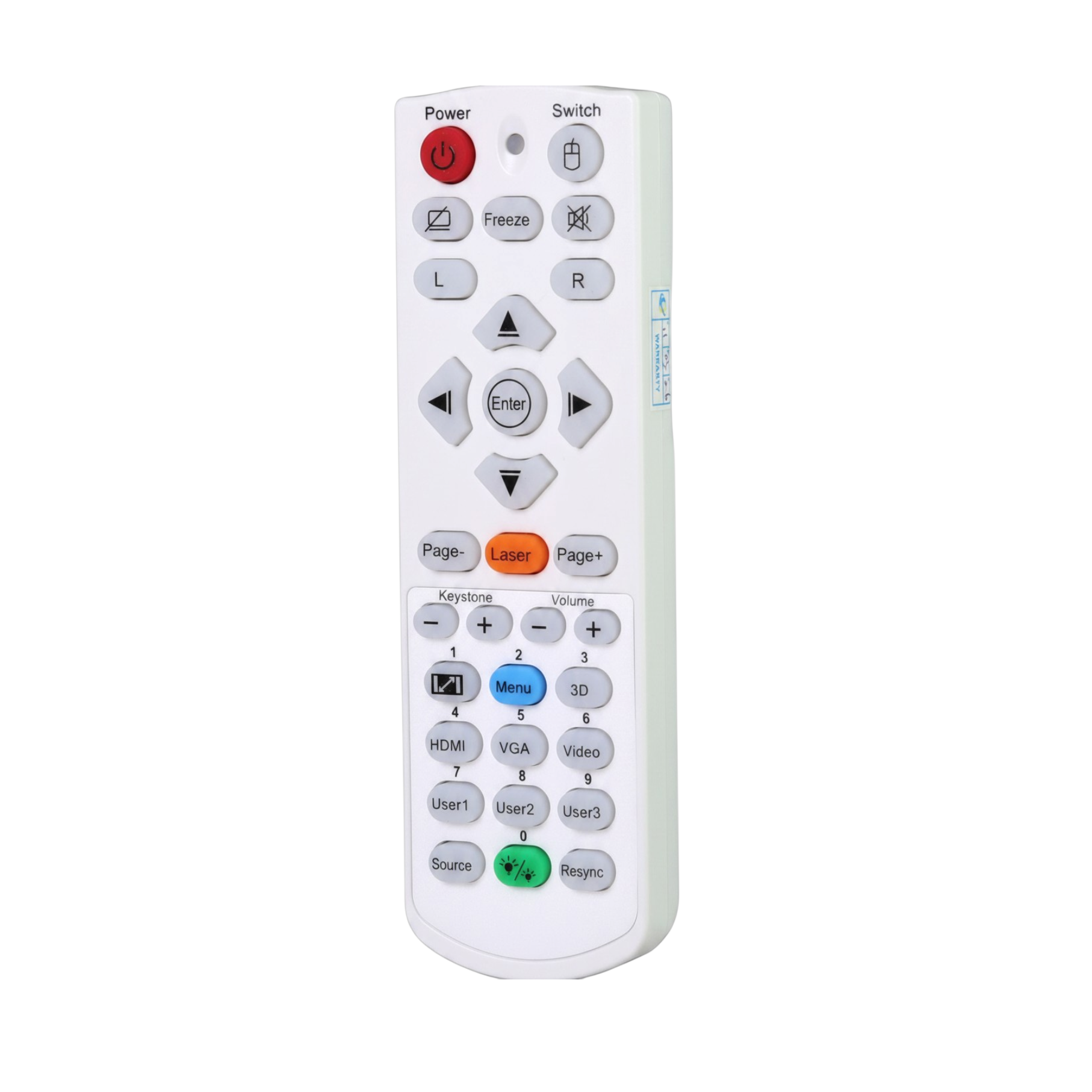 Mando a distancia de proyector Optoma BR-5080C con puntero láser y funciones de ratón - BR-5080C