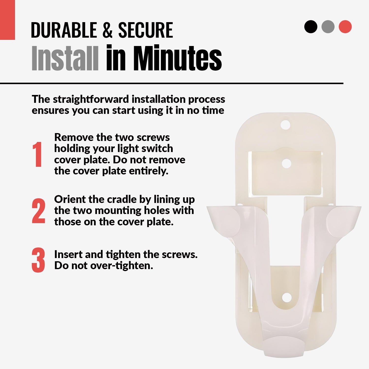 Support mural pour télécommande de ventilateur de plafond Hunter Anderic 99122/99123