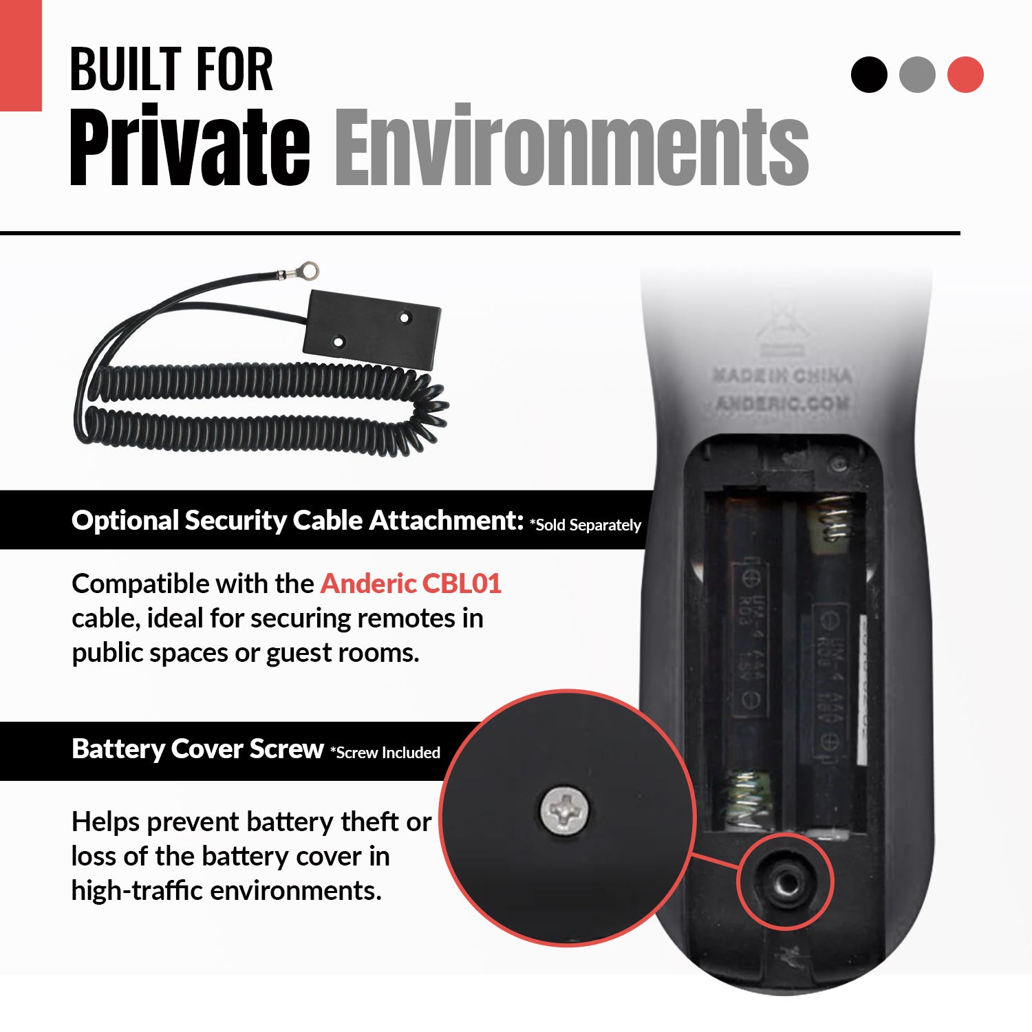 Anderic RRP265V5 Replacement 2-Device Universal Remote Control for Verizon FiOS Cable - P265v5