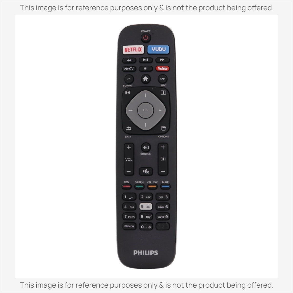 Control Remoto de TV Philips NH503UP con Netflix, Vudu, NetTV, YouTube Apps – NH503UP