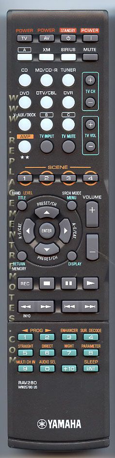 Yamaha RAV280 Receiver Remote Control