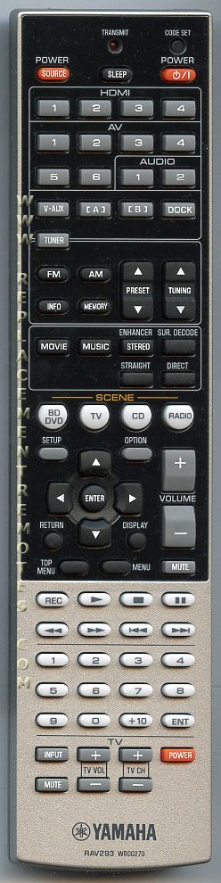 Yamaha RAV293 Receiver Remote Control