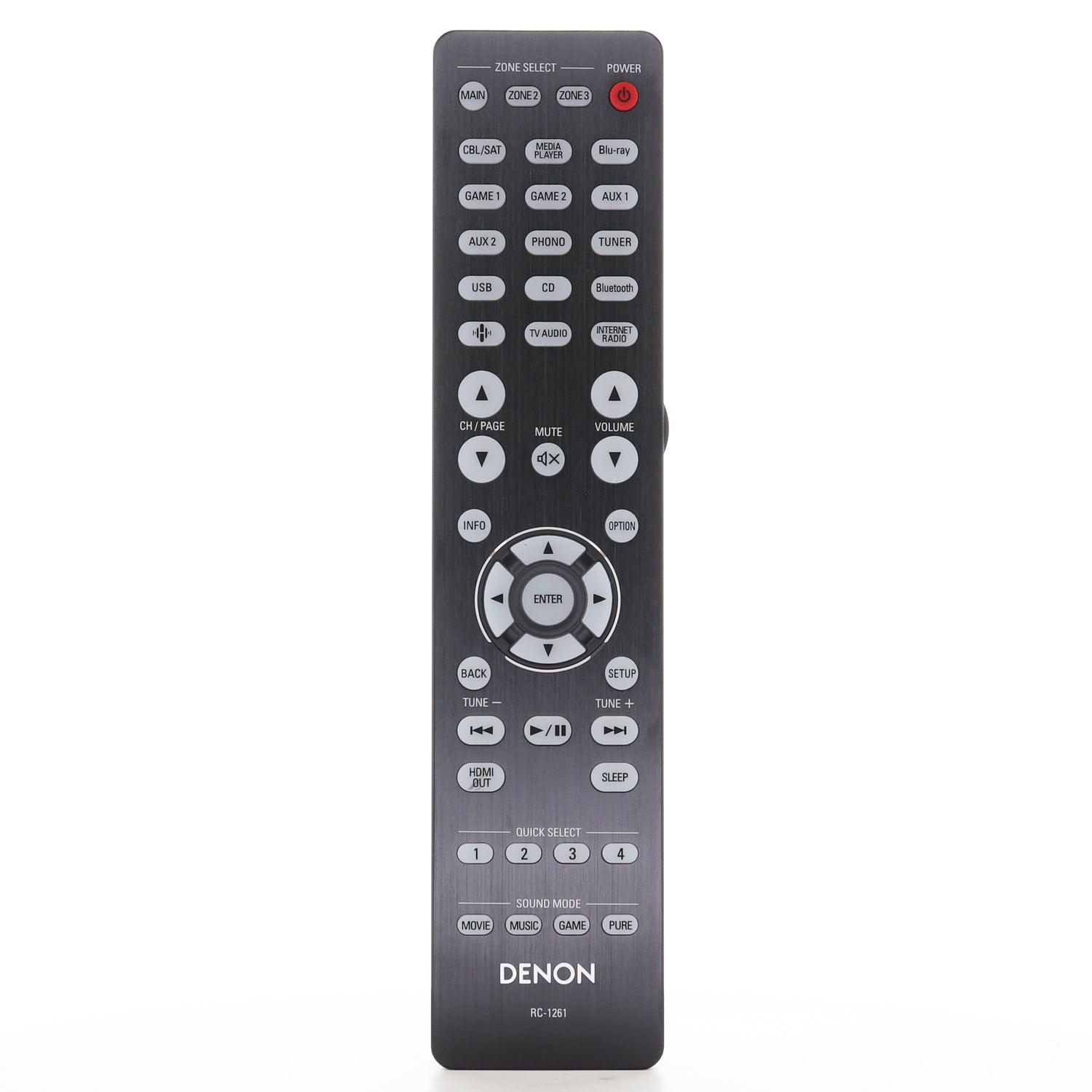Dan's Originals for Denon RC-1261 A/V Receiver Remote Control | AVRA10H - 30701029900AS