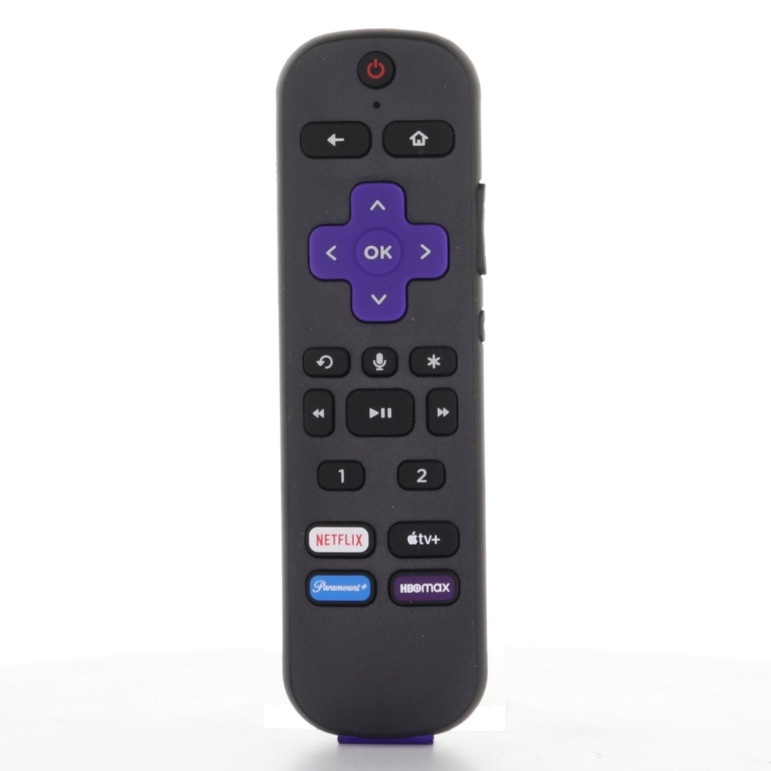 Roku RC-MC1 / RC-MC1F With Headphone jack, Roku Streaming and TV Remote Control - Netflix, Apple TV +, Paramount, HBOMax - 3026000019