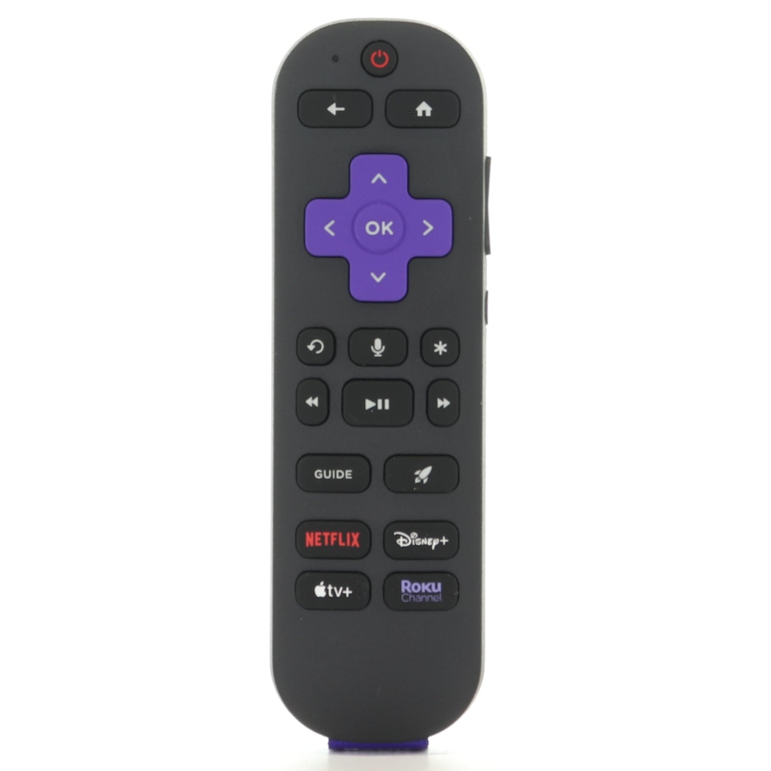 Roku RC-OS1 Roku Streaming Remote Control - Pro 2nd edition | Backlighting | Voice | Rechargeable | Netflix | Disney+ | Apple TV+ | Roku Channel - 3026000194