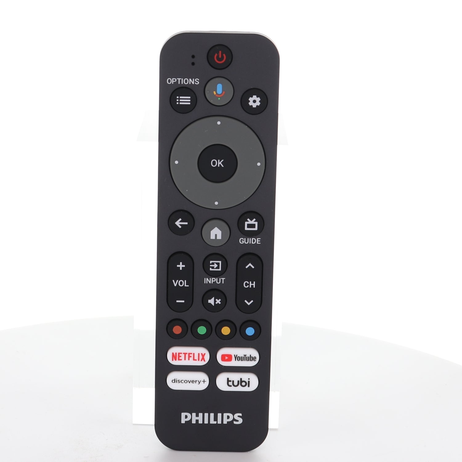Philips RF553A Google Android TV Remote Control with Voice | Netflix | Youtube | Discovery+ | tubi - URMT26CNDA14