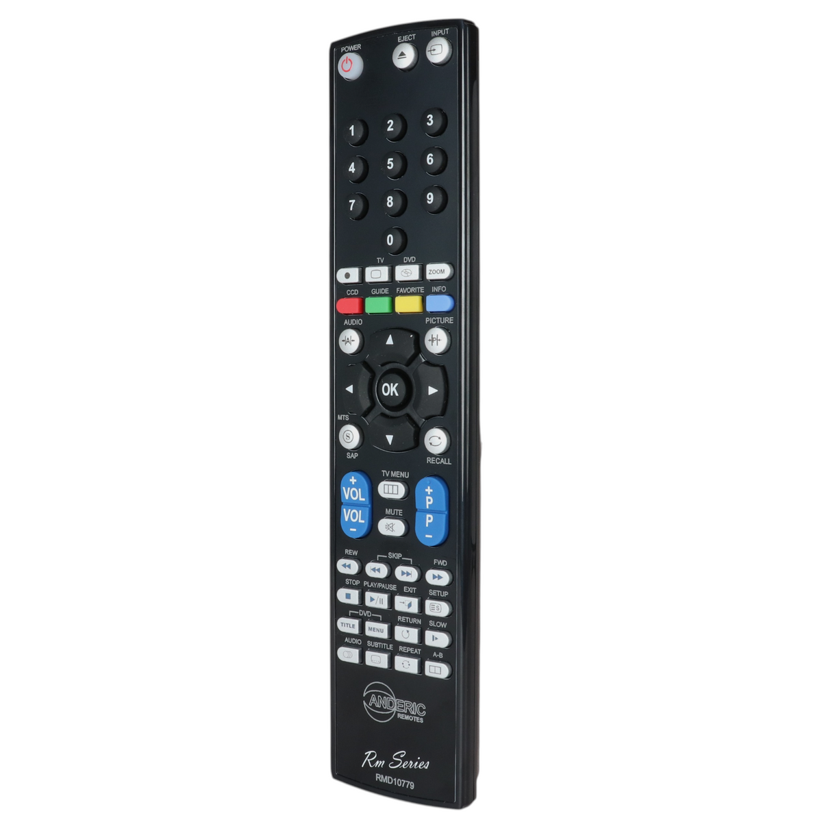 Mando a distancia de repuesto Anderic RC260D para TV/DVD para Insignia RC-260D, RC-260E, RC-260I, RC-261 - RMD10779