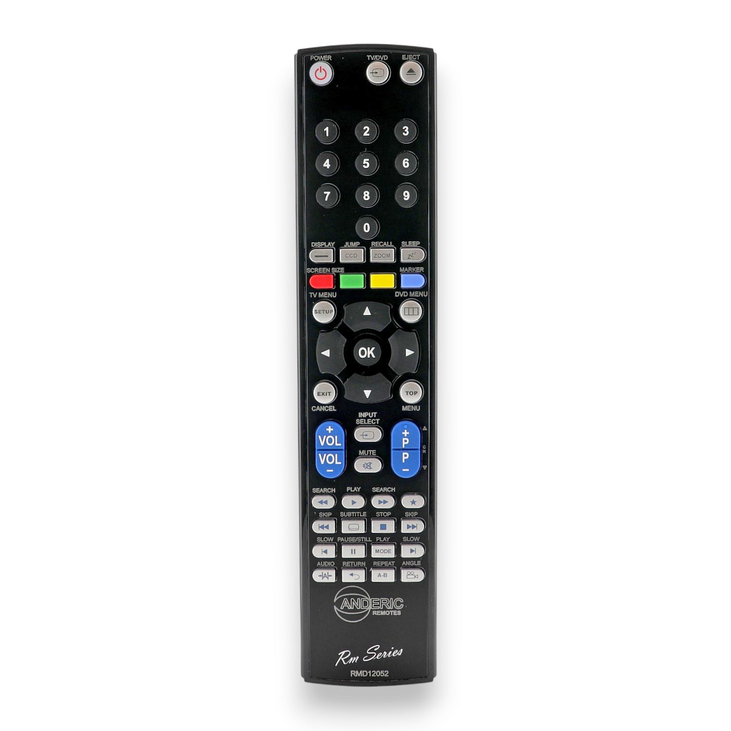 Anderic TV/DVD Combo Remote Control for Sansui 076R0LJ030, 076R0HE04A, 076R0LJ041 - RMC12052