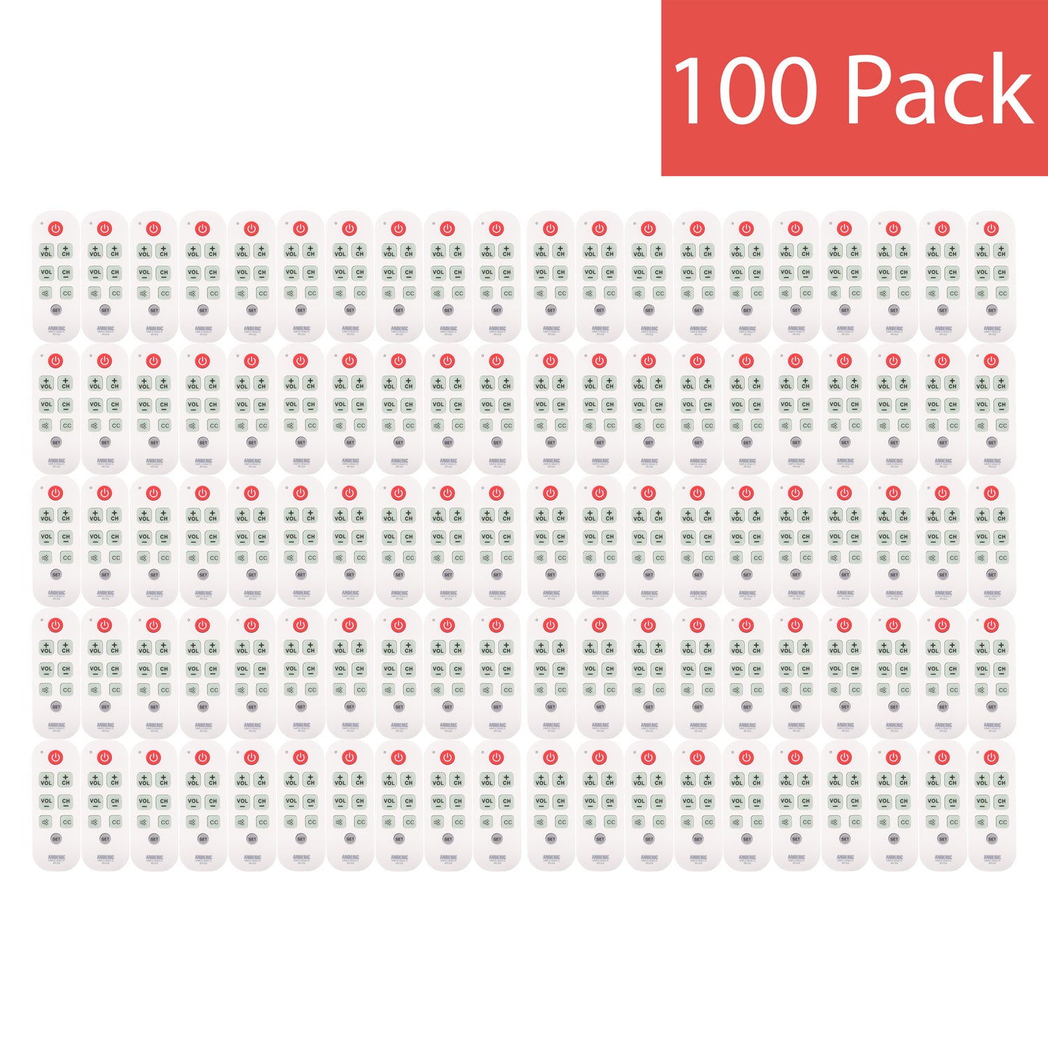 Anderic RR1004 Simple Big Button 1-Device TV Universal Remote Control