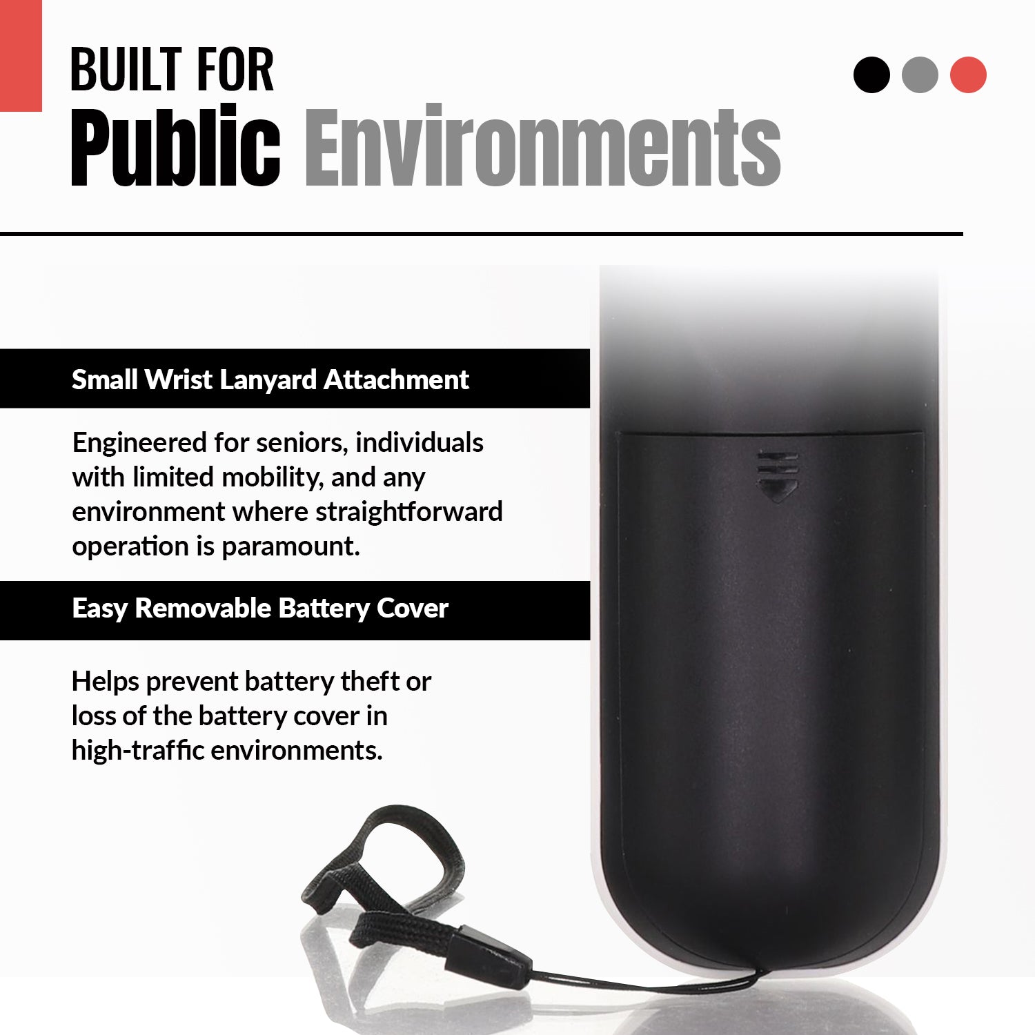 Anderic RR1004 Simple Big Button 1-Device TV Universal Remote Control