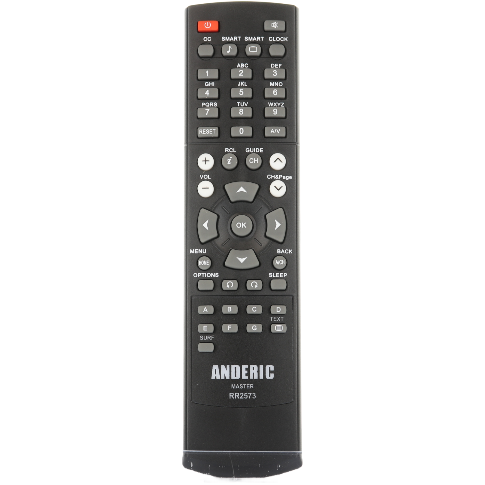 Anderic RR2573 Replacement Master/Setup Remote Control for Philips, Magnavox Hospitality TV | RC2573GR
