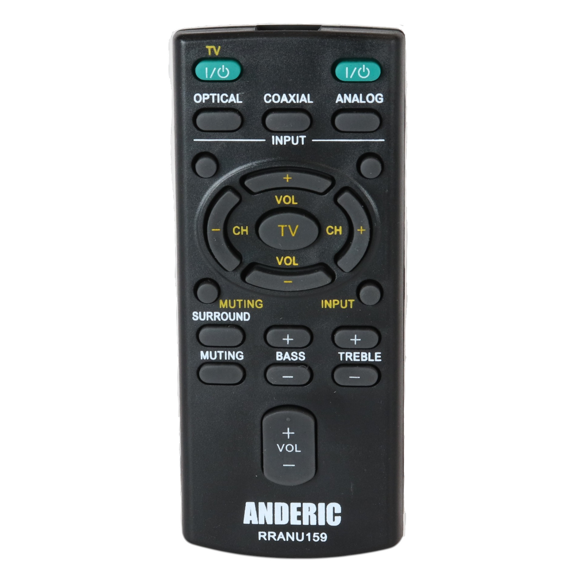 Anderic RRANU159 Replacement Remote Control for Sony Sound Bar RM-ANU159, RM-ANU160, RMT-AH101U, RMT-AH101U, RM-ANU191, and Others