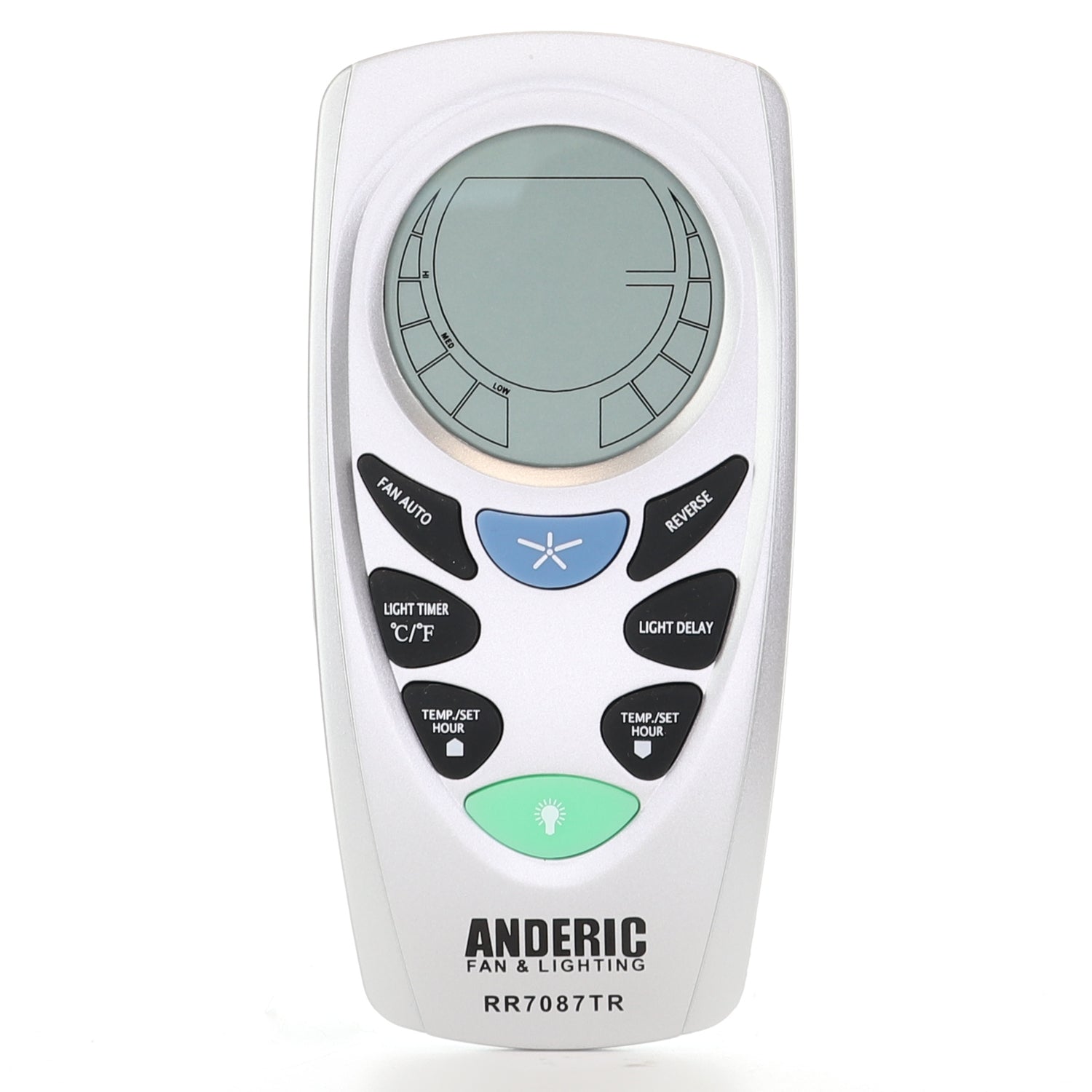 Anderic RR7087TR Replacement Thermostatic Ceiling Fan Remote Control with Reverse Key - CHQ7087T