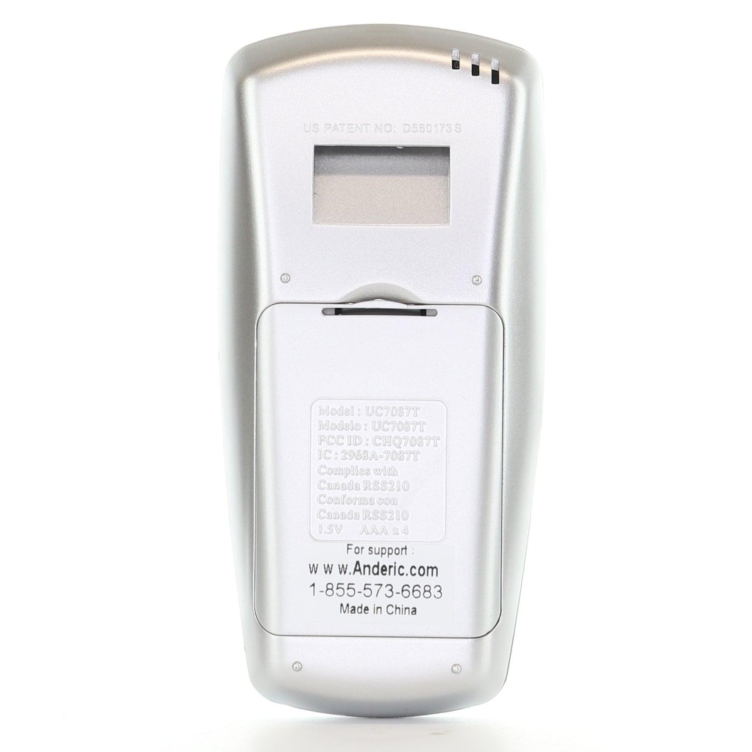 Télécommande Anderic UC7087TR avec fonction marche arrière pour ventilateur de plafond Hampton Bay - RR7087TR